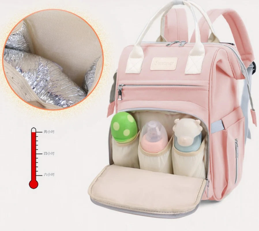 Personalized Mother And Baby Bag, Multifunctional Leisure Mommy Bag, Large Capacity Backpack For Strolling Children Outside