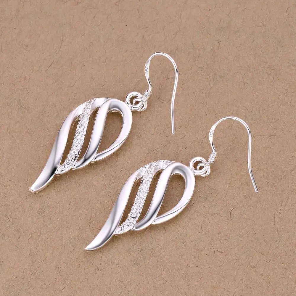 Original 925 Sterling Silver Earrings Hearts For Women Exquisite Student Girlfriend Jewelry Accessories Wedding Fashion Gift