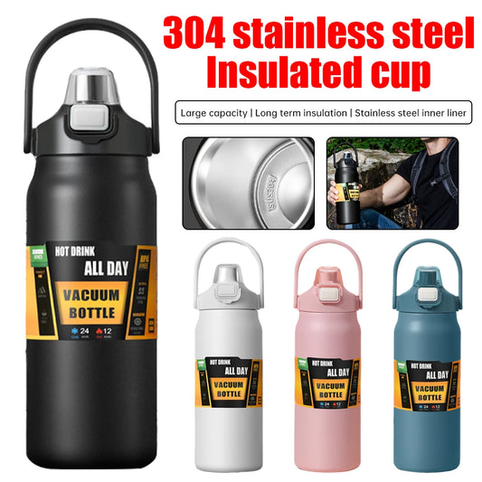 1500ML Stainless Steel Thermo Bottle Portable Thermos Large Capacity Sports Vacuum Thermo Water Bottle Cold and Hot Water Bottle