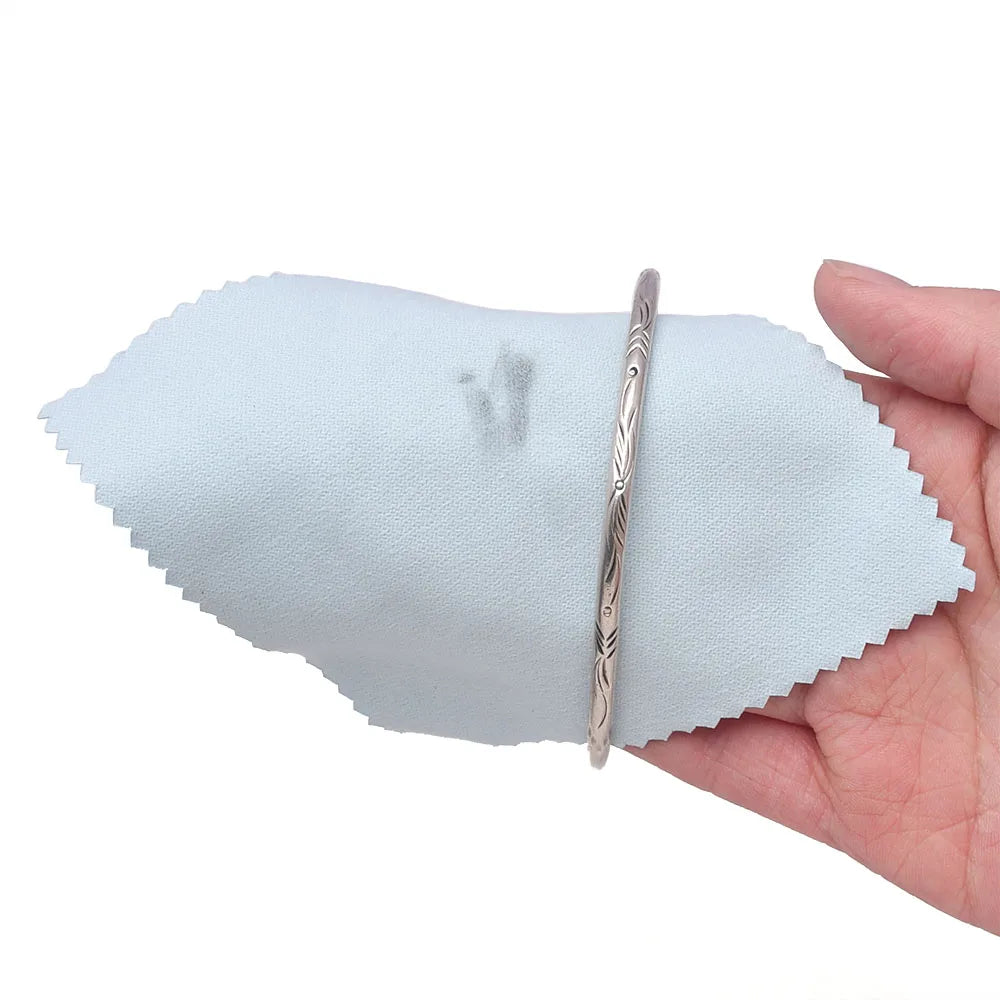 60mm 80mm 100mm Jewelry Polishing Cloth Double-Sided Cleaning Cloth for Gold Silver Jewelry Tools 10-30Pcs