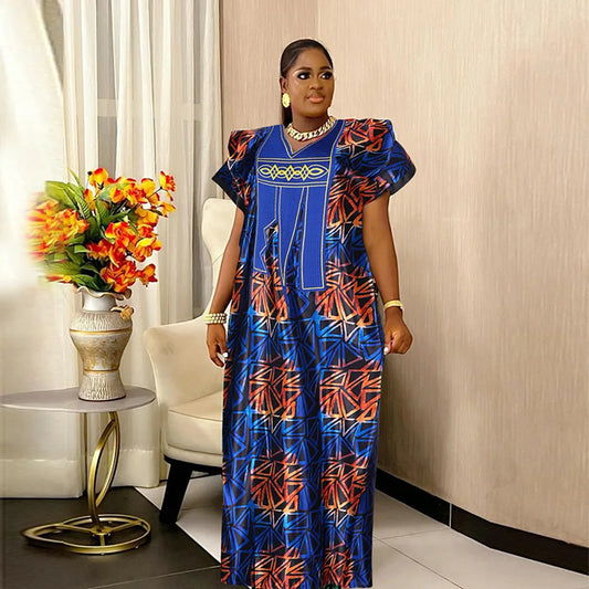 2024 African Dresses for Women Traditional Africa Clothing Dashiki Ankara Outfits Gown Abayas Robe Muslim Kaftan Maxi Long Dress