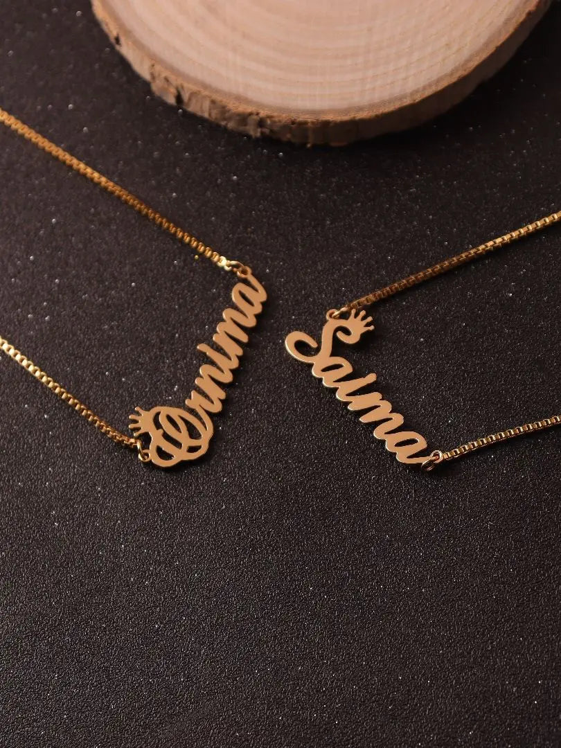 Personalised Gold Name Necklace with Box Chain  Custom Name Necklace Handmade Jewelry Personalised Birthday Gift for Her Mom