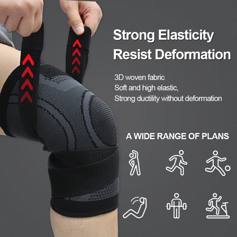 1 PCS Knee Pads Fitness Sports Knee Support Braces for Men Women Compression Elastic Nylon Training and Exercise Kneepad Sleeve