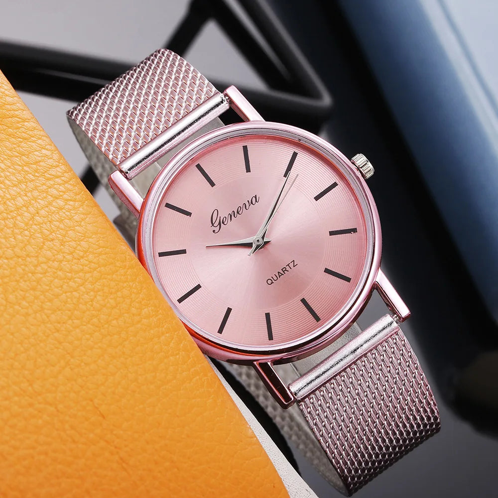 Watch for Men Women Luxury Stainless Steel Watches Simple Ladies Digital Quartz Wrist Watches Reloj Mujer Relogio Feminino