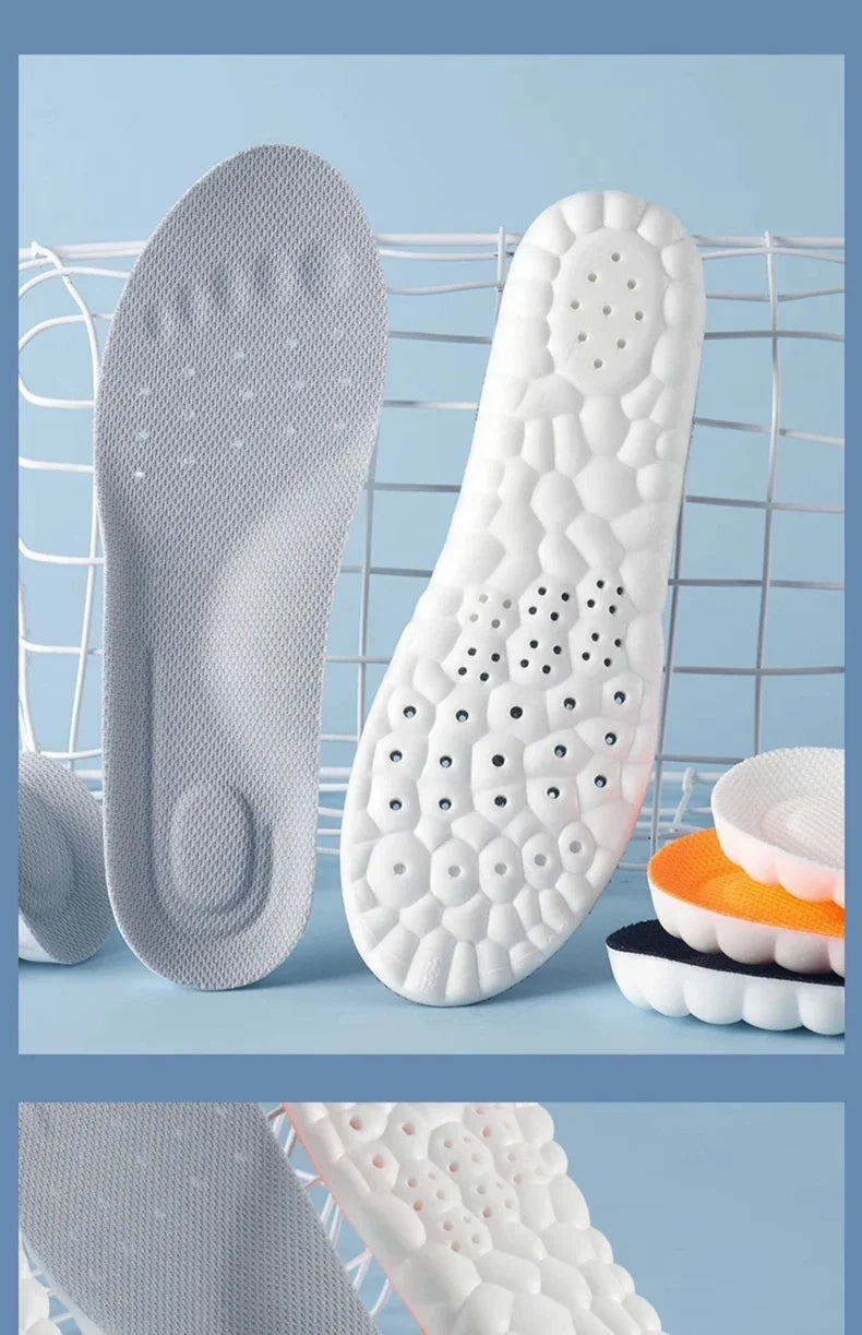 1Pair 4D Soft Shoes Insoles for Feet Plantar Fasciitis Insole Arch Support Orthopedic Inserts Sports Shock Absorption Shoe Pads