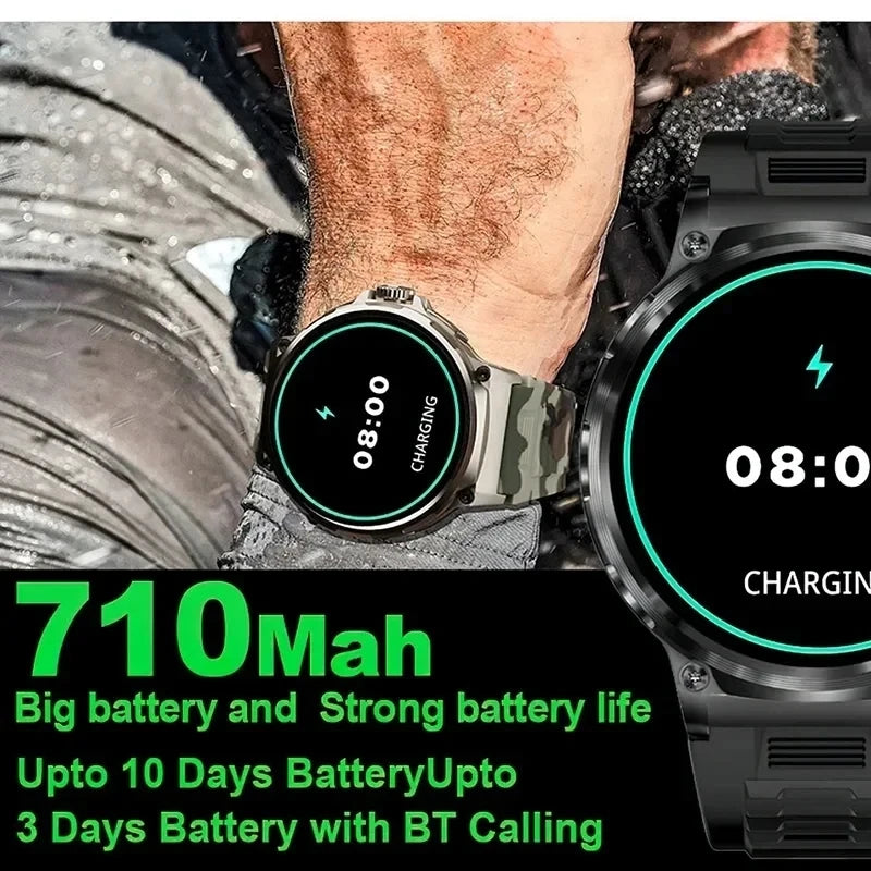 KAVSUMI 1.85 Inch HD Bluetooth Call Smart Watch Men Sports Fitness Tracker Watch Heart Monitor 710mAh Smartwatch For Android IOS