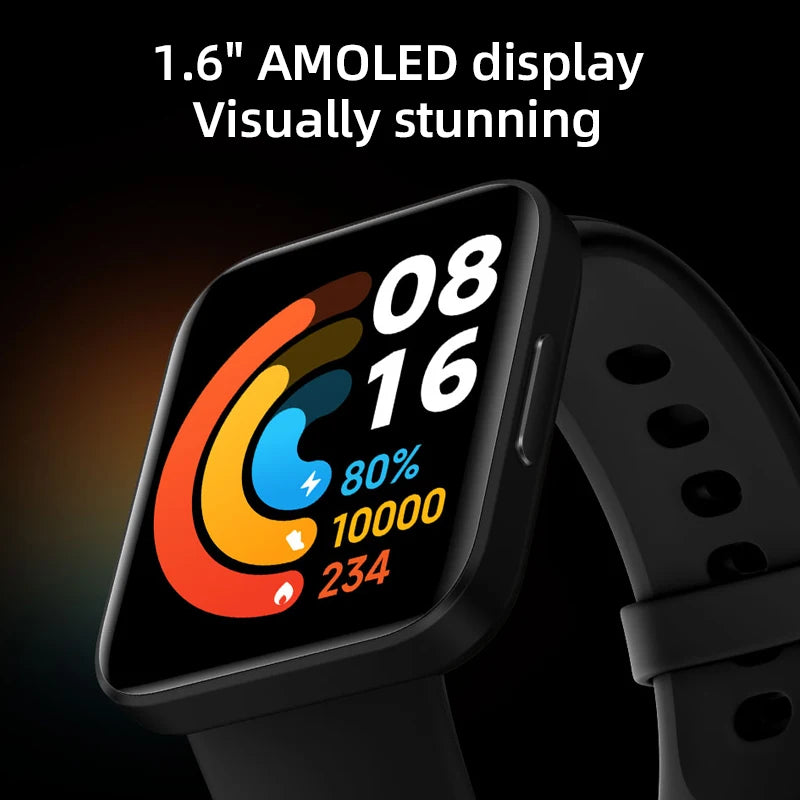 Global Version POCO Watch 1.6'' AMOLED Display 14 Days Battery GPS Always-on Watch Face Blood Oxygen Smartwatch