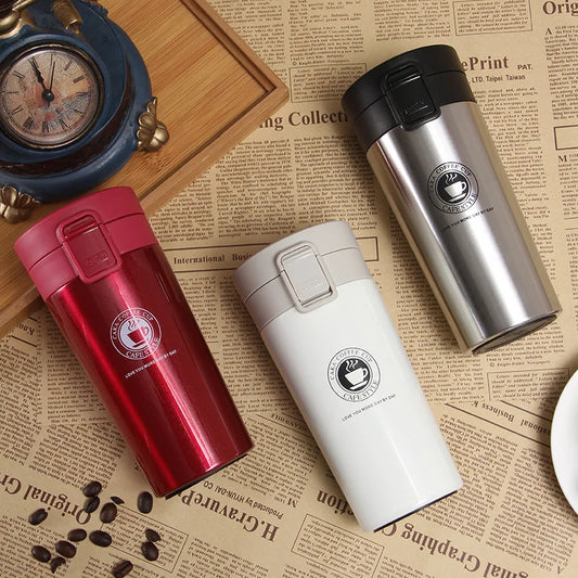 0.5L Thermal Mug Double Wall 304 Stainless Steel Coffee Cup Tea Vacuum Flask Thermos Water Bottle Leak-proof Thermos Mug Coffee