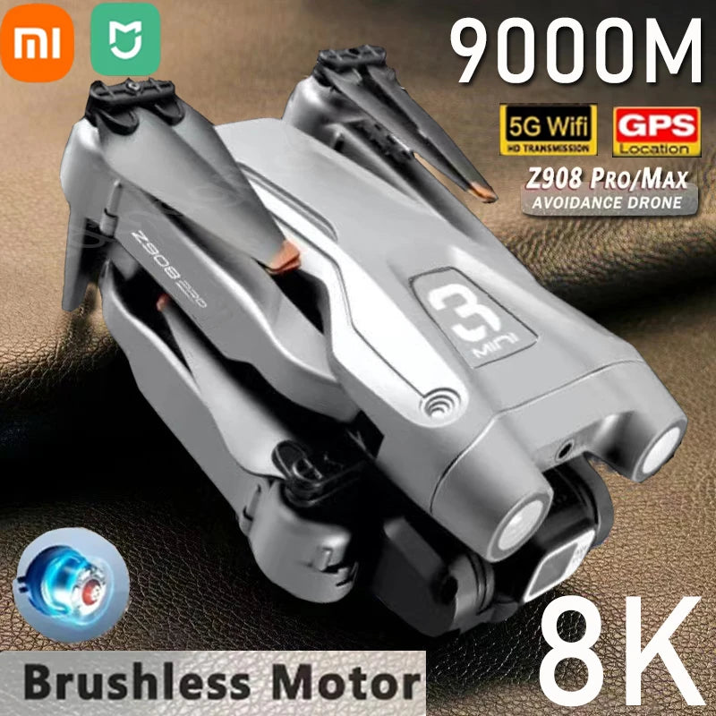 Xiaomi Z908Pro Max Drone Dual Camera 8K Professional Brushless Motor GPS FPV Obstacle Avoidance Folding Quadcopter 9000M