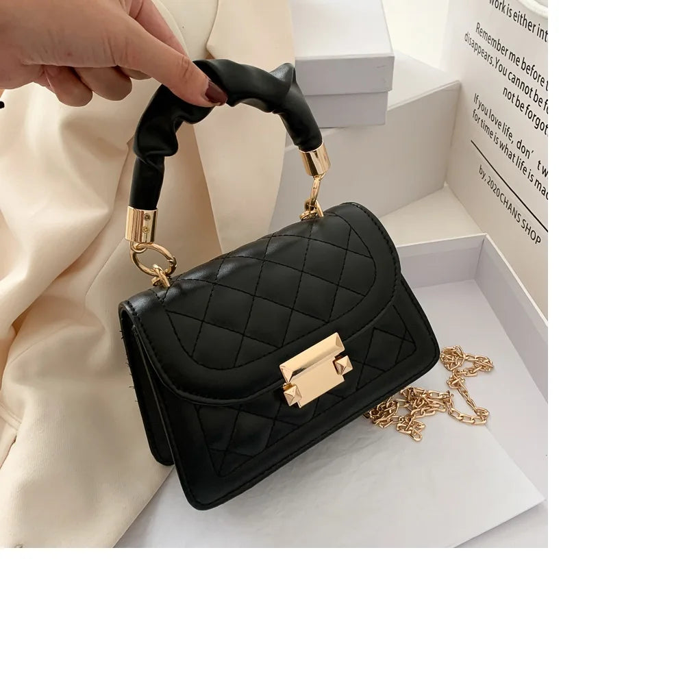 Women's Bag Popular Ins Women's Bag 2023 Classic Korean Fashion Hand Bag Small Square Chain Crossbody Bag