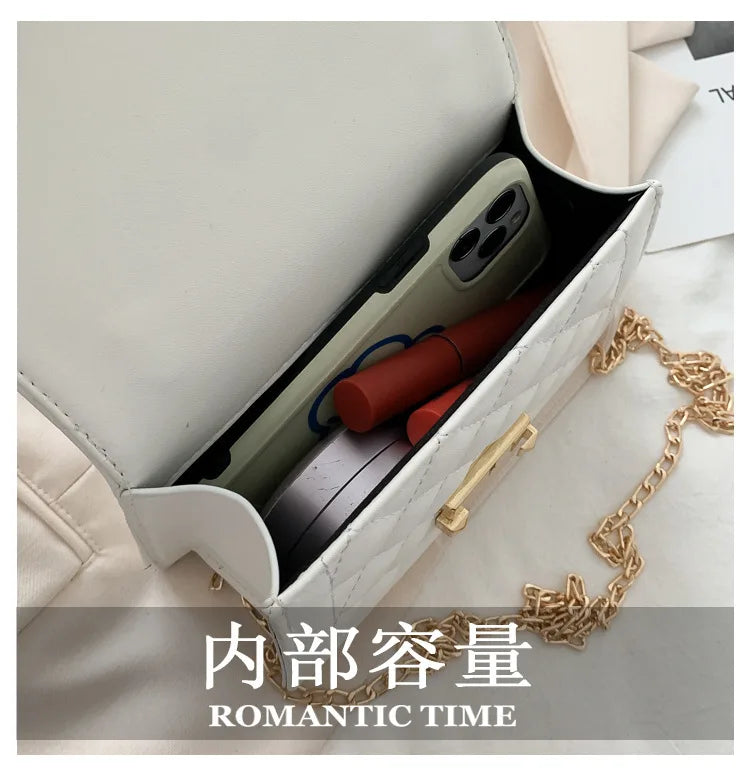 Women's Bag Popular Ins Women's Bag 2023 Classic Korean Fashion Hand Bag Small Square Chain Crossbody Bag