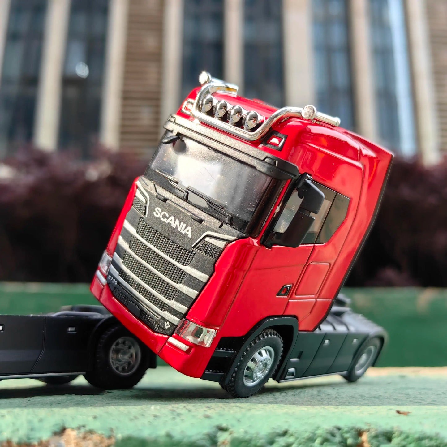 1/50 Alloy Diecast Truck Head Car Model Toys Simulation Engineering Transport Vehicle Pull Back Container Head Metal Toy for Boy