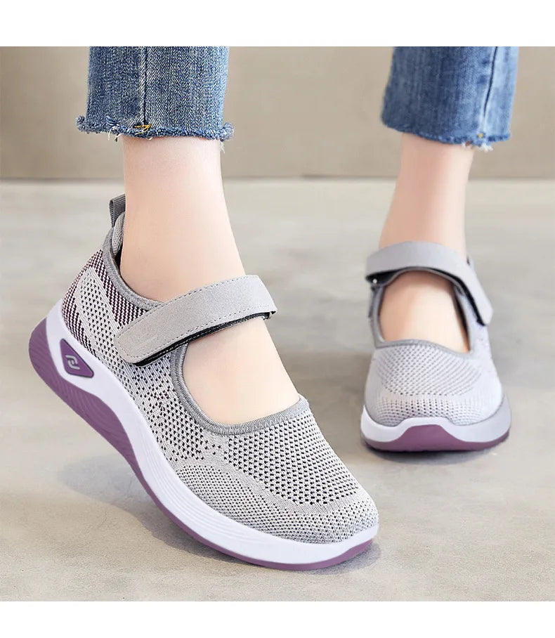 Running Sneakers Women Fashion Mesh Breathable Casual Wedge Platform Hiking Shoes Female Tenis Feminino Zapatillas Mujer2023