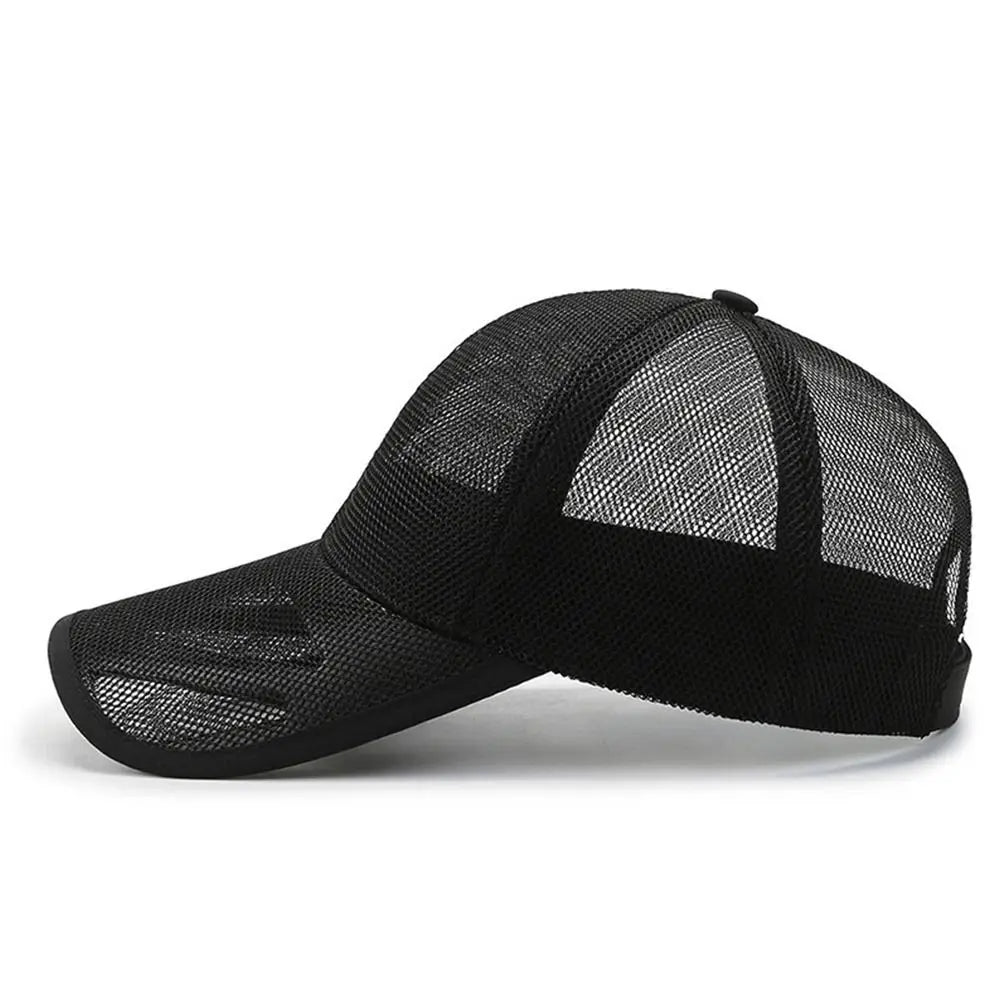 Breathable Men Women Fashion Adjustable Sun Protection Caps Full Mesh Hats Baseball Cap Summer Sunscreen Hats