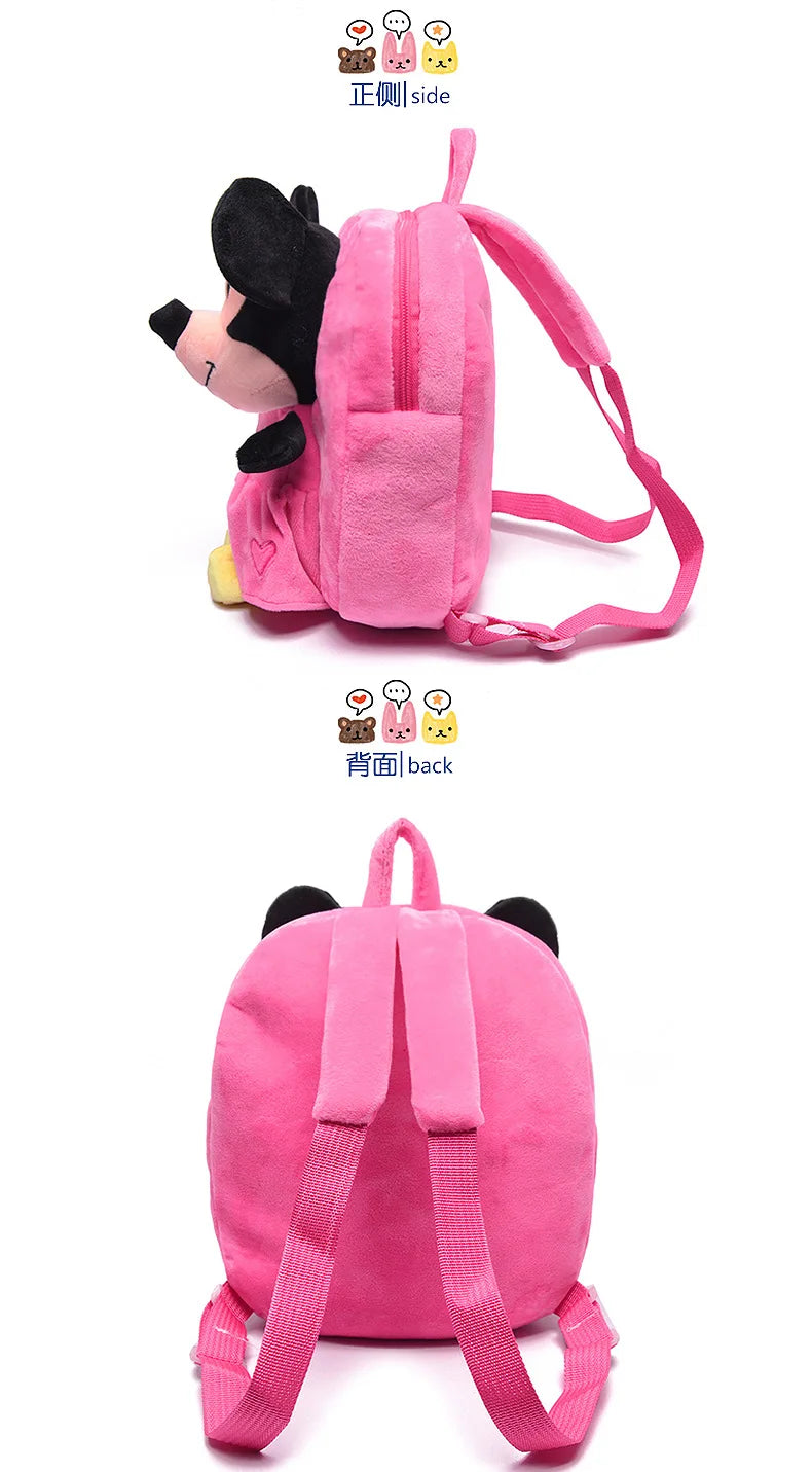 Hello Kitty Kt Mickey Mouse Cat Sanrio Anime Pp Cotton Short Plush Doll Kindergarten Children's Backpack Boys Girls Schoolbag