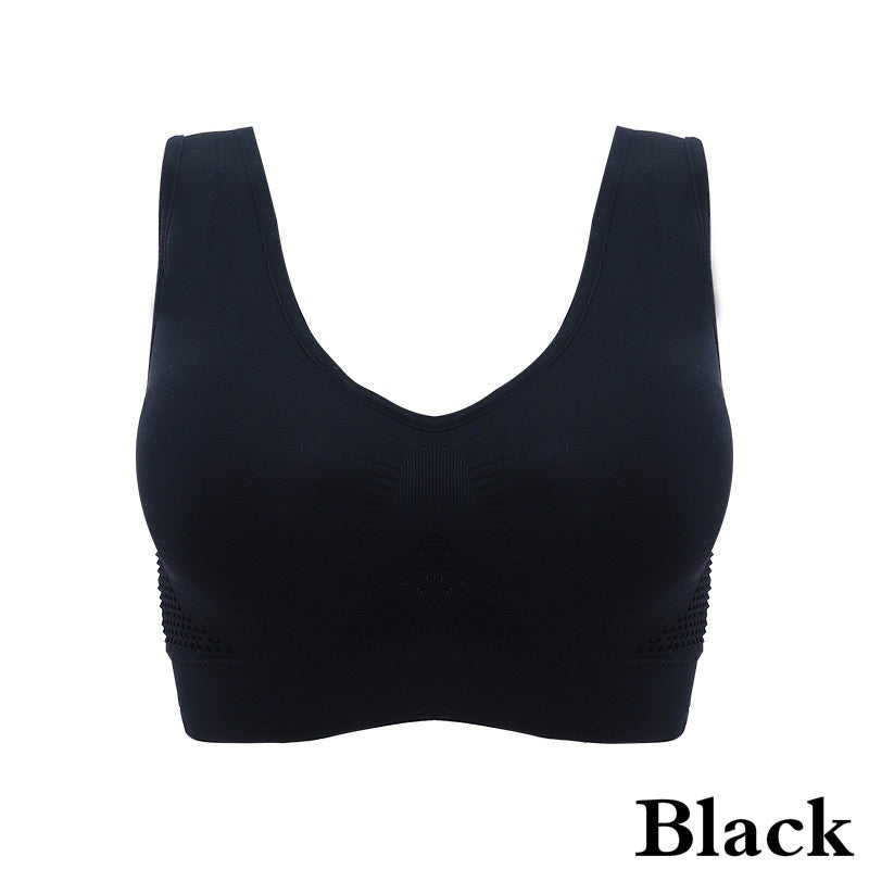 Women's Breathable Sports Vest Bra Sweat-absorbent Shockproof Pad Sports Top Track and Field Gym Running Fitness Sports Top