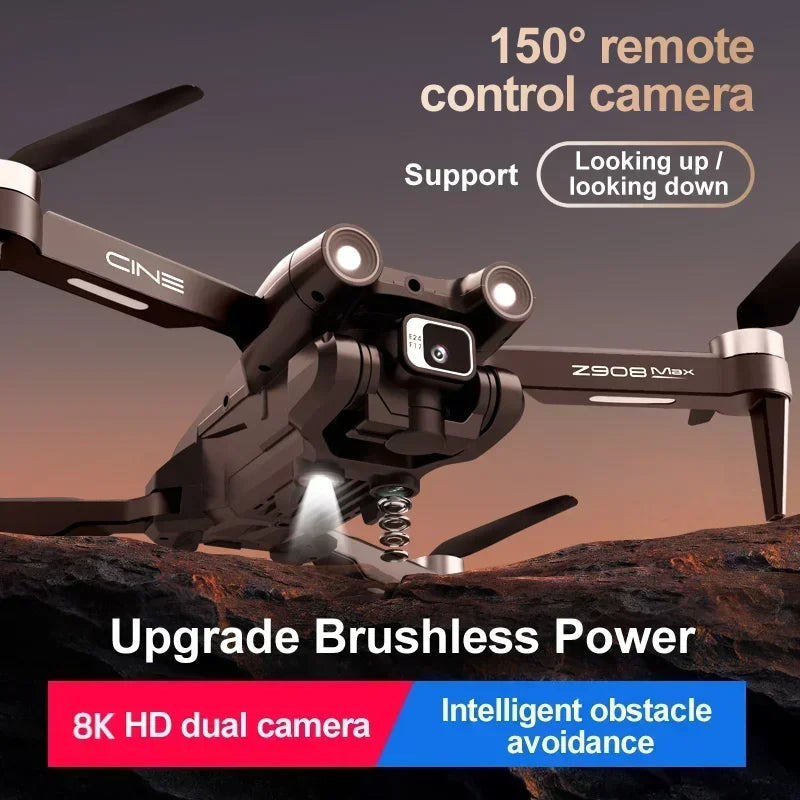 Xiaomi Z908Pro Max Drone Dual Camera 8K Professional Brushless Motor GPS FPV Obstacle Avoidance Folding Quadcopter 9000M