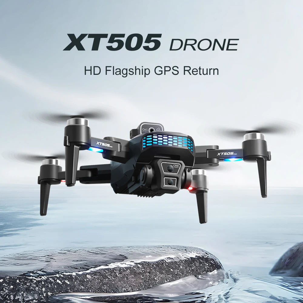 XT505 GPS Dron 4K Camera Drone Brushless Motor Quadcopter Racing Drones 1.2Km 20Mins Follow Optical Flow Positioning Helicopter